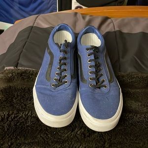 Blue and black vans size 10